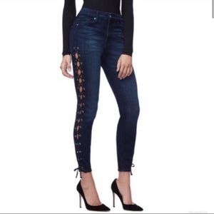 Good American lace skinny jeans